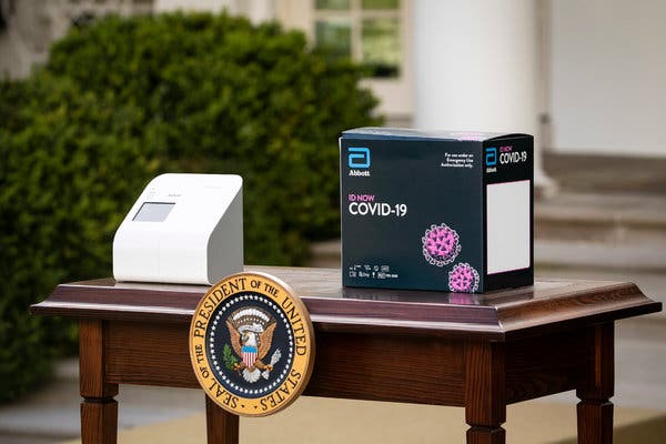 American Company Abbott   Developed new  Coronavirus Test Kit –  Can Give Result in 15 Minutes